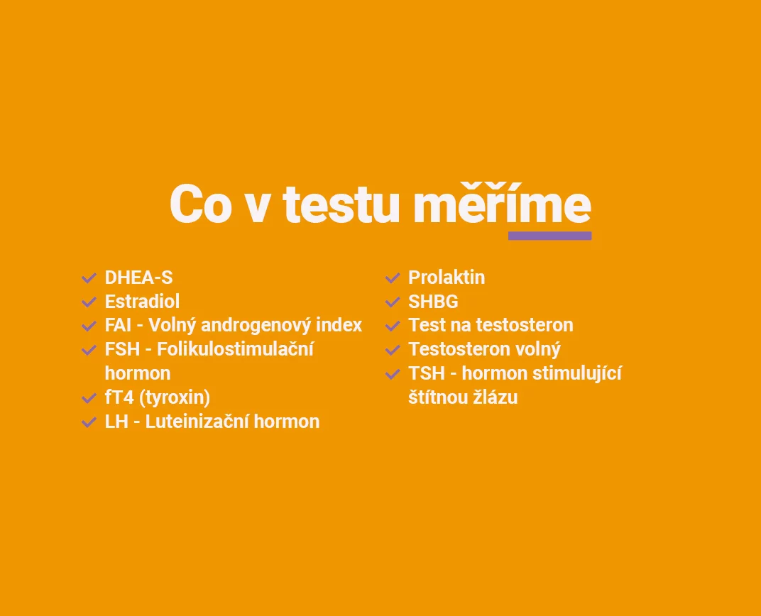 Krevní parametry testované v rámci vyšetření Hormonální MUŽ