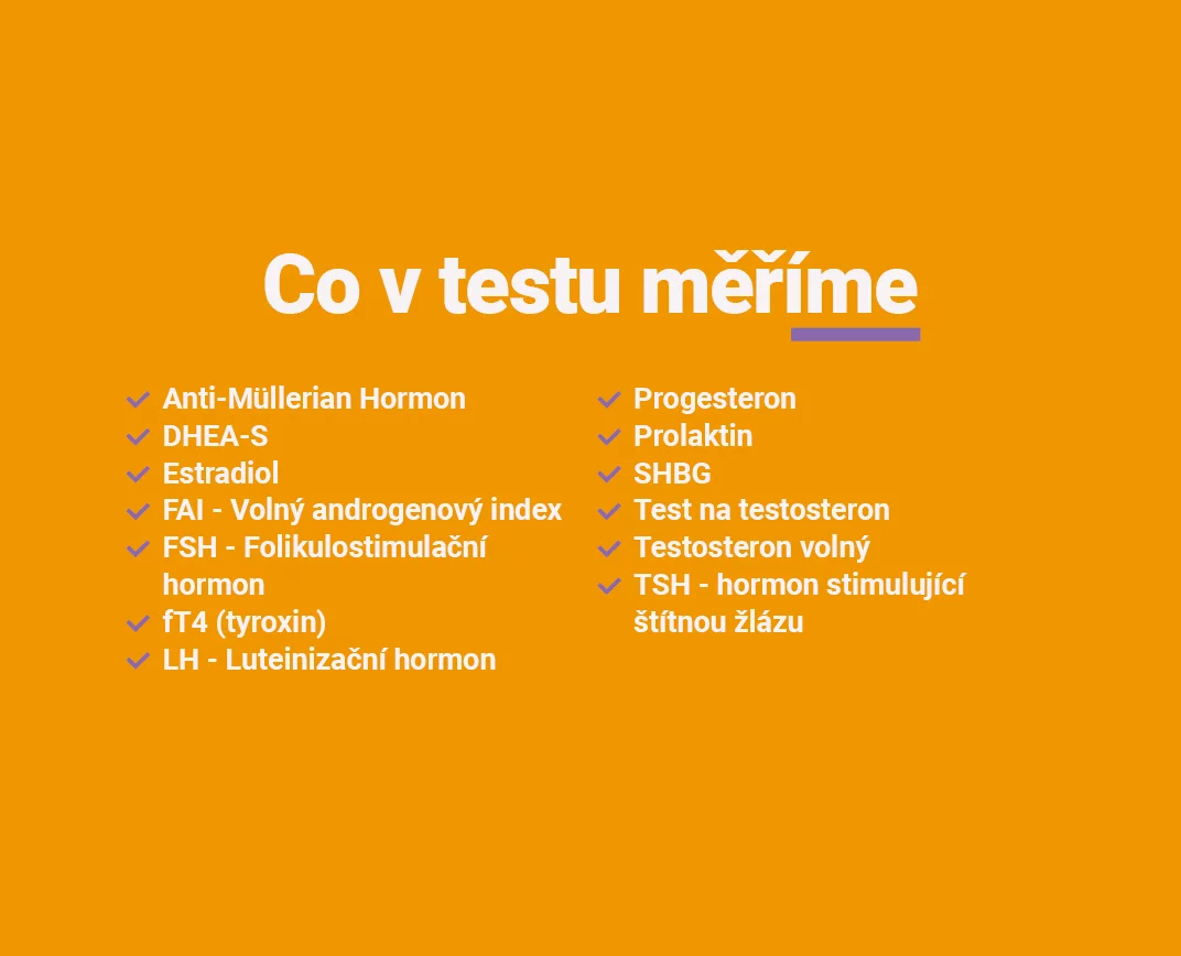 Krevní parametry testované v rámci vyšetření Hormonální profil ŽENA