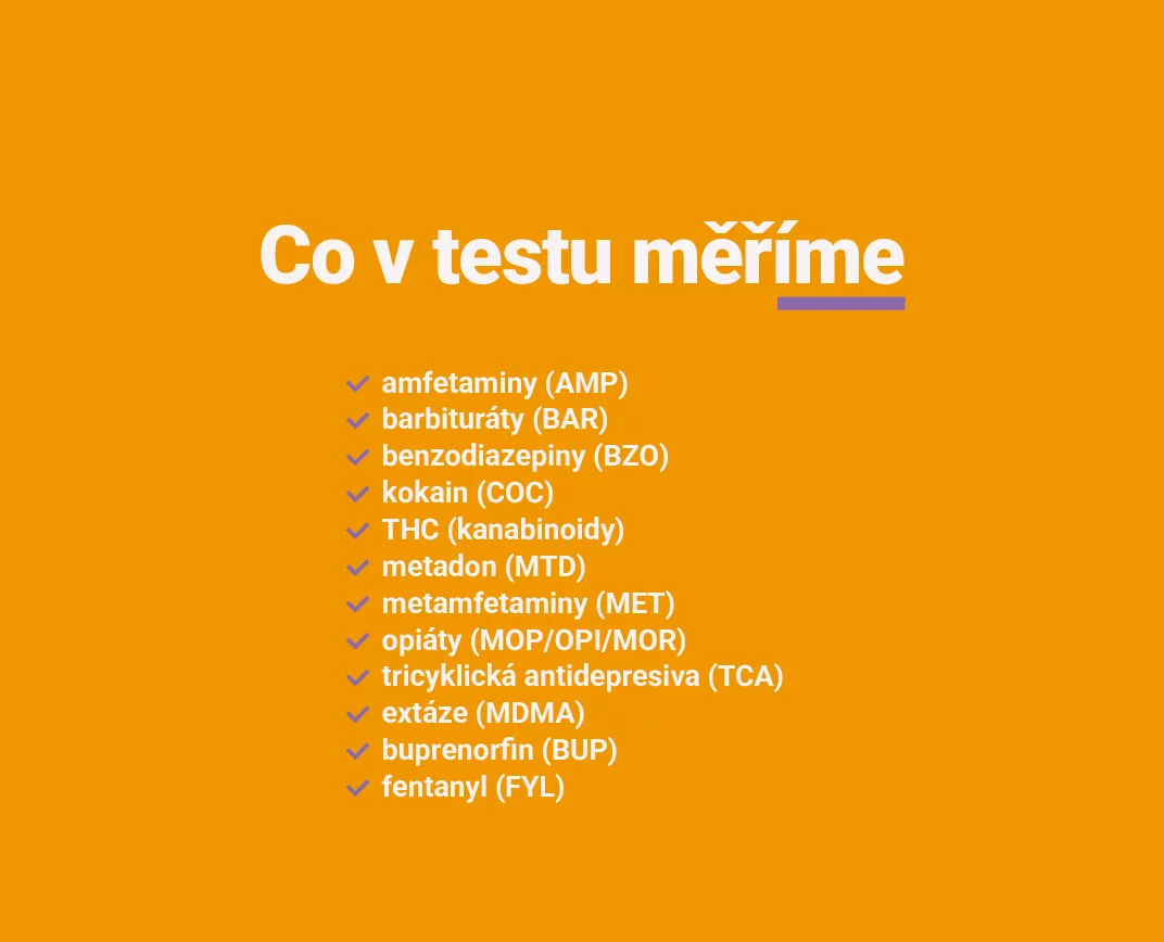 Test na drogy z moči v Unilabs - meřené parametry
